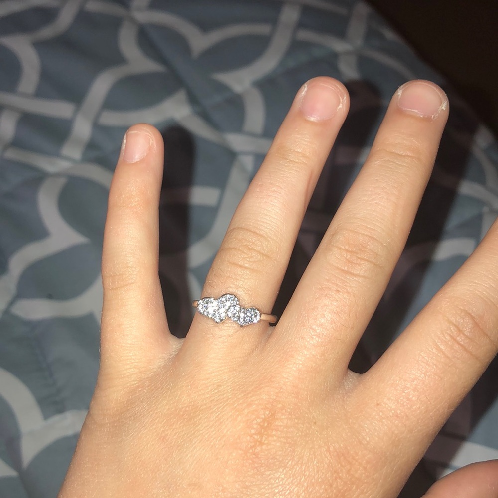 double heart ring